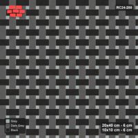 Interlock (Pasco) 20x40 cm · RC24-288 · Windmill with 10x10 Squares, 3-Tone Rotated - Graphite Scale