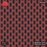 Interlock (Pasco) 20x40 cm · RC24-290 · Windmill with 10x10 Squares, H/V 2-Tone - Red & Black