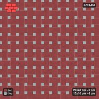 Interlock (Pasco) 20x40 cm · RC24-298 · Windmill with 10x10 Squares, 2-Tone - Brick & Ash
