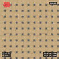 Interlock (Pasco) 20x40 cm · RC24-302 · Windmill with 10x10 Squares, 2-Tone Rotated - Stone & Earth