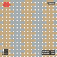 Interlock (Pasco) 20x40 cm · RC24-305 · Windmill with 10x10 Squares, Banded 3 Rows Rotated - Coastal