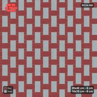 Interlock (Pasco) 20x40 cm · RC24-308 · Windmill with 10x10 Squares, H/V 2-Tone - Brick & Ash
