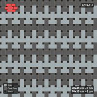 Interlock (Pasco) 20x40 cm · RC24-310 · Windmill with 10x10 Squares, Banded 2 Rows - Graphite Scale