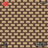 Interlock (Pasco) 20x40 cm · RC24-312 · Windmill with 10x10 Squares, H/V 2-Tone Rotated - Sandstone