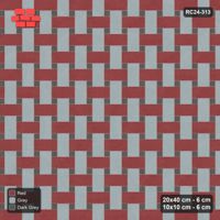 Interlock (Pasco) 20x40 cm · RC24-313 · Windmill with 10x10 Squares, 3-Tone + Kerb - Urban Brick