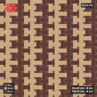 Interlock (Pasco) 20x40 cm · RC24-315 · Windmill with 10x10 Squares, Banded 2 Rows Rotated - Tuscany