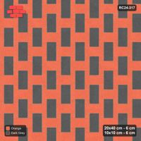 Interlock (Pasco) 20x40 cm · RC24-317 · Windmill with 10x10 Squares, H/V 2-Tone - Ember