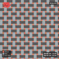 Interlock (Pasco) 20x40 cm · RC24-318 · Windmill with 10x10 Squares, 3-Tone Rotated - Sunset Slate