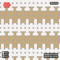 Interlock (Pasco) 20x40 cm · RC24-319 · Windmill with 10x10 Squares, Banded 3 Rows + Kerb - Coastal