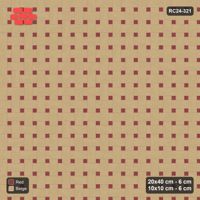 Interlock (Pasco) 20x40 cm · RC24-321 · Windmill with 10x10 Squares, 2-Tone Rotated - Terracotta