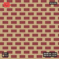 Interlock (Pasco) 20x40 cm · RC24-322 · Windmill with 10x10 Squares, H/V 2-Tone Rotated - Terracotta