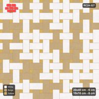 Interlock (Pasco) 20x40 cm · RC24-327 · Windmill with 10x10 Squares, Tonal Field - Golden Sand