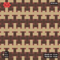 Interlock (Pasco) 20x40 cm · RC24-329 · Windmill with 10x10 Squares, Banded 2 Rows + Kerb - Tuscany