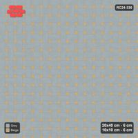 Interlock (Pasco) 20x40 cm · RC24-330 · Windmill with 10x10 Squares, 2-Tone Rotated - Warm Grey