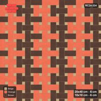 Interlock (Pasco) 20x40 cm · RC24-334 · Windmill with 10x10 Squares, Banded 2 Rows Rotated - Autumn