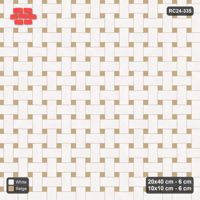 Interlock (Pasco) 20x40 cm · RC24-335 · Windmill with 10x10 Squares, 2-Tone - Ivory & Sand