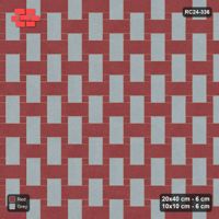 Interlock (Pasco) 20x40 cm · RC24-336 · Windmill with 10x10 Squares, H/V 2-Tone + Kerb - Brick & Ash