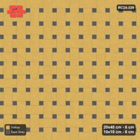 Interlock (Pasco) 20x40 cm · RC24-339 · Windmill with 10x10 Squares, 2-Tone + Kerb - Mustard Slate