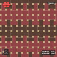 Interlock (Pasco) 20x40 cm · RC24-343 · Windmill with 10x10 Squares, Banded 3 Rows + Kerb - Tuscany