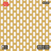 Interlock (Pasco) 20x40 cm · RC24-345 · Windmill with 10x10 Squares, H/V 2-Tone - Ivory & Ochre