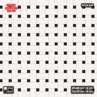 Interlock (Pasco) 20x40 cm · RC24-349 · Windmill with 10x10 Squares, 2-Tone + Kerb - Contrast