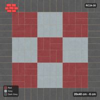 Interlock (Pasco) 20x40 cm · RC24-35 · Soldier border, basketweave and vertical stack panels