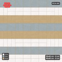 Interlock (Pasco) 20x40 cm · RC24-363 · Concentric Pairs with Row Slab Inlays - Coastal