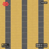 Interlock (Pasco) 20x40 cm · RC24-367 · Stacked Rows with Column Slab Inlays - Mustard Slate