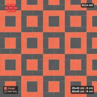 Interlock (Pasco) 20x40 cm · RC24-385 · Picture-Frame Modules with Slab Centres - Ember