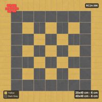 Interlock (Pasco) 20x40 cm · RC24-386 · Basketweave Field with Soldier Border and Slab Border - Mustard Slate