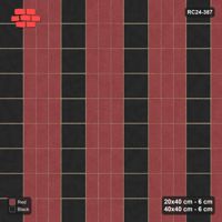 Interlock (Pasco) 20x40 cm · RC24-387 · Three-Course Stacked Plank Columns between Slab Columns - Red & Black