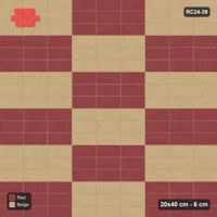 Interlock (Pasco) 20x40 cm · RC24-39 · Stack bond with checker cells