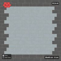 Interlock (Pasco) 20x40 cm · RC24-40 · Running bond 1/3 with accent edge course