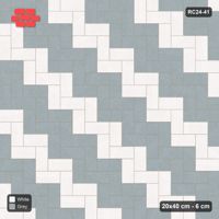 Interlock (Pasco) 20x40 cm · RC24-41 · Herringbone 90 with diagonal steps