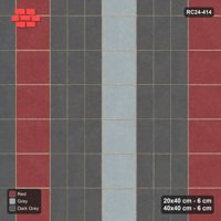 Interlock (Pasco) 20x40 cm · RC24-414 · Offset Two-Course Stacked Plank Columns between Slab Columns and Kerb Frame - Urban Brick