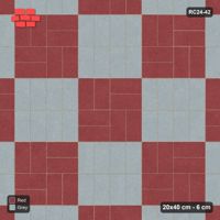 Interlock (Pasco) 20x40 cm · RC24-42 · Panel checkerboard of basketweave and vertical stack