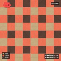 Interlock (Pasco) 20x40 cm · RC24-430 · Basketweave with Chequered Slab Inlays - Autumn