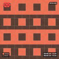 Interlock (Pasco) 20x40 cm · RC24-435 · Picture-Frame Modules with Slab Centres - Burnt Clay