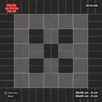 Interlock (Pasco) 20x40 cm · RC24-448 · Column-Alternating Pairs Field with Soldier Border and Slab Border - Night Sky