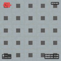 Interlock (Pasco) 20x40 cm · RC24-451 · Pinwheel, 20x20 Centres, Solid Planks - Charcoal Edge