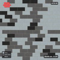 Interlock (Pasco) 20x40 cm · RC24-46 · Running bond 1/3 tonal with kerb frame