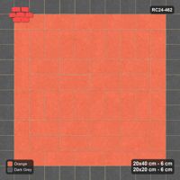 Interlock (Pasco) 20x40 cm · RC24-462 · Row-Alternating, Square+Plank Border, Tonal Field - Ember