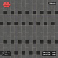 Interlock (Pasco) 20x40 cm · RC24-463 · Running Bond, 20x20 Inserts 1 in 4 Cols + Kerb - Night Sky