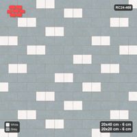Interlock (Pasco) 20x40 cm · RC24-468 · Running Bond, 20x20 Inserts 1 in 5 - Salt & Pepper