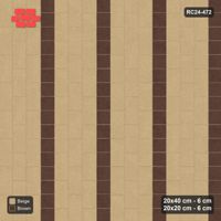 Interlock (Pasco) 20x40 cm · RC24-472 · 3+1 Plank+Square Courses, Running Cols + Kerb - Sandstone