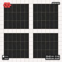 Interlock (Pasco) 20x40 cm · RC24-475 · Vertical Stack Panels 120, Square Lines + Border - Contrast