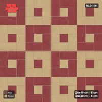 Interlock (Pasco) 20x40 cm · RC24-481 · Pinwheel, 20x20 Centres + Kerb - Terracotta