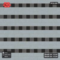 Interlock (Pasco) 20x40 cm · RC24-492 · 2+1 Plank+Square Courses, Running - Graphite Scale