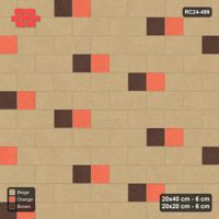 Interlock (Pasco) 20x40 cm · RC24-499 · Running Bond, 20x20 Inserts 1 in 6 - Autumn