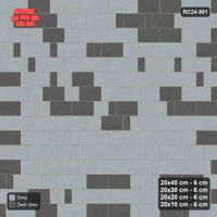 Interlock (Pasco) 20x40 cm · RC24-501 · Roman Course Mix 40/30/20/10, Colour per Length
